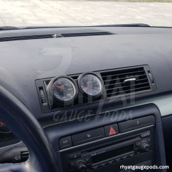 Soporte para manómetro doble Audi A4 B6 52mm