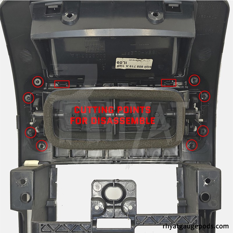 Porta manometro strumento centrale VW Polo 9N 60mm